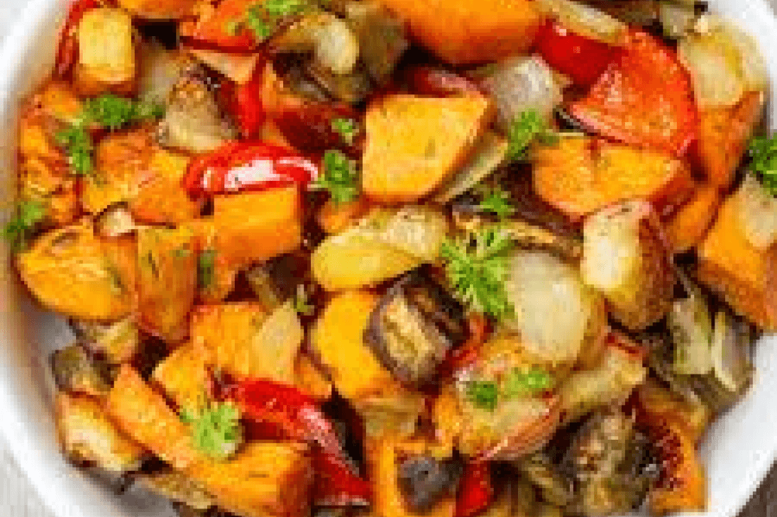 Oven Roasted sweet potatoes